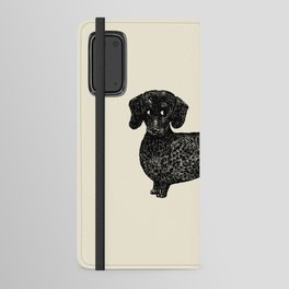 Black Dachshund Android Wallet Case