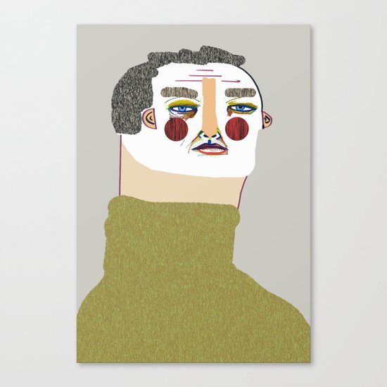 Man Illustration. Canvas Print