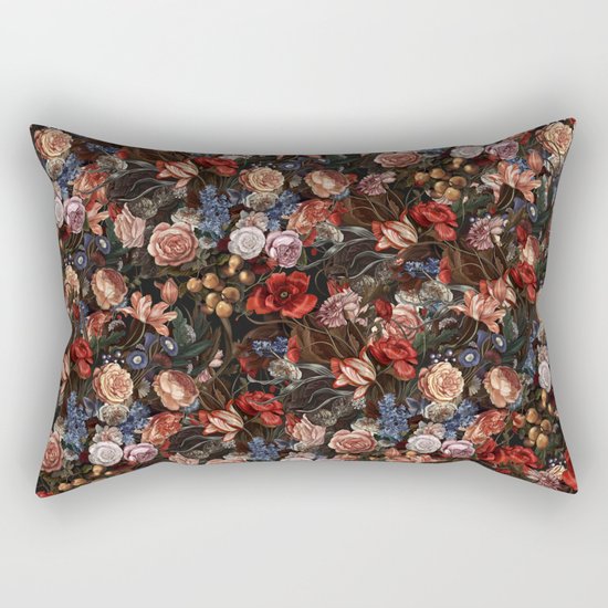 Vintage Summer Floral Rectangular Pillow
