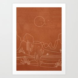 Sun over the Desert 3 Art Print