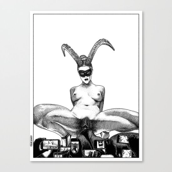 asc 626 - L'unicorne mâle (The performers II) Canvas Print