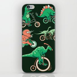 Dinosaurs on Bikes! iPhone Skin