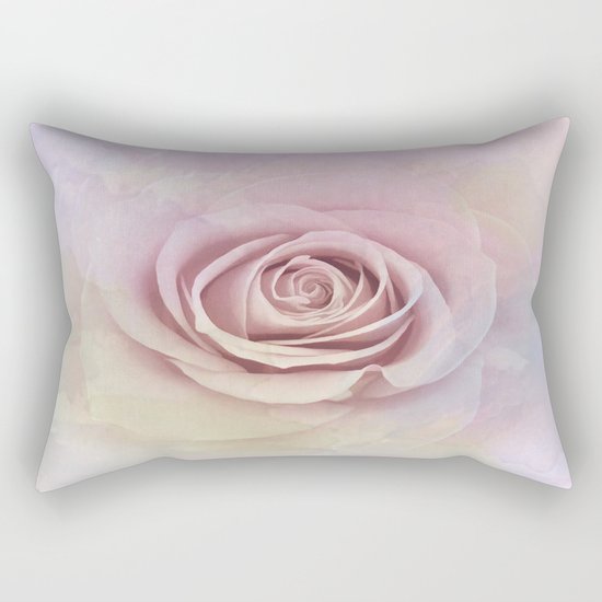 Forever My Love Pink Rose Abstract Rectangular Pillow