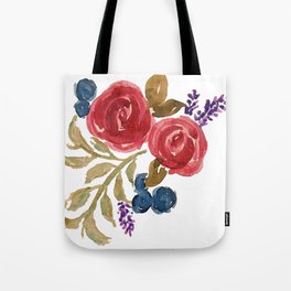 Simple Watercolor Roses Tote Bag