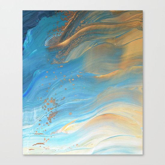 Fairy Wings Acrylic Pour Painting Canvas Print By