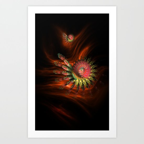 Spiral in Red Art Print
