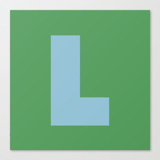 Light Blue L Canvas Print