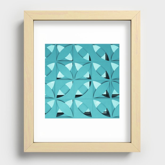 Green Abstract Recessed Framed Print