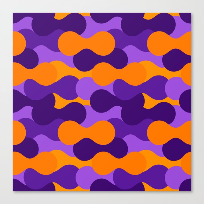 Cool Abstract Shape Art - yellow and purple Canvas Print