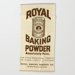 Vintage Kitchen Advertisement Royal Baking Powder Beach Towel