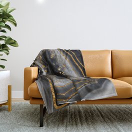 Agate Copper Gold Glam Night #1 #gem #decor #art #society6 Throw Blanket