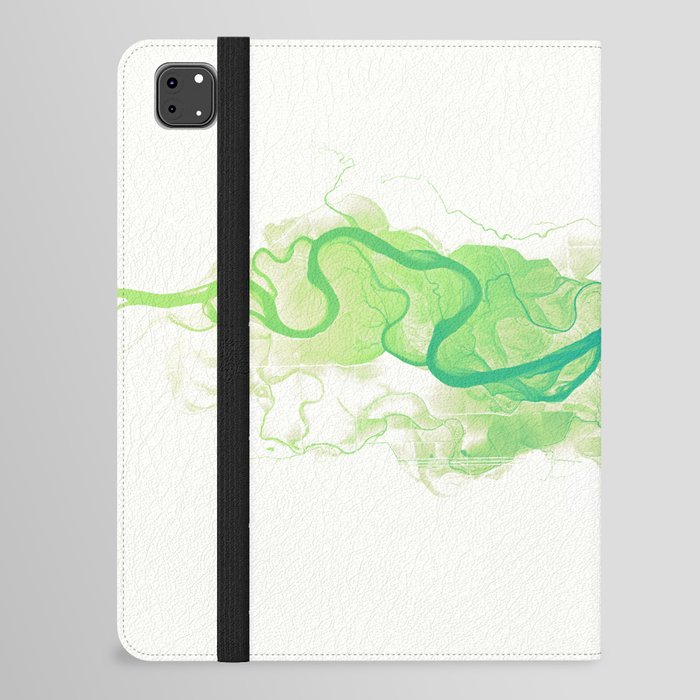 Yellowstone River Treasure Greens iPad Folio Case