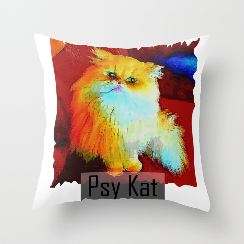 Psychic Kat By Acci Throw Pillow By Vanyssagraphics Society6