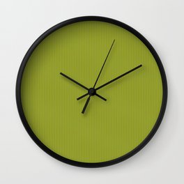 Soft Chartreuse Stripes Wall Clock