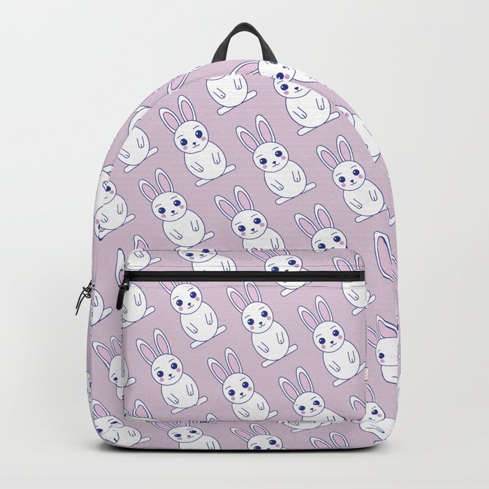 Kawaii Bunny Rabbit Pattern (Pink) Backpack