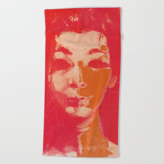 Colorful Woman 1 Beach Towel