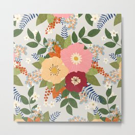 bouquet floral pattern Metal Print