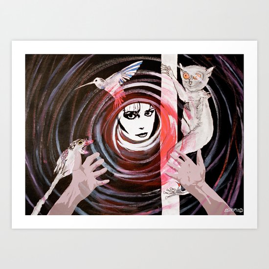 Relationship in peril Art Print