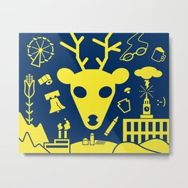 Keystone Deer (PA) Metal Print