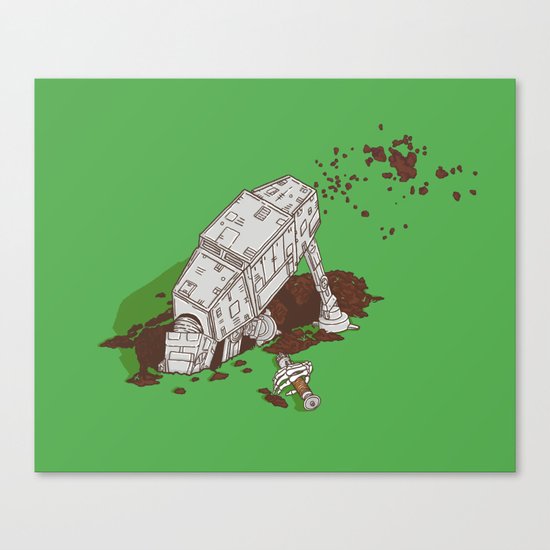 In a backyard, far, far away... Canvas Print