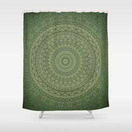 Bohemian Mandala Image Green Shower Curtain