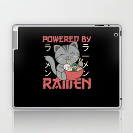 Powered By Ramen Cute Cat Eats Ramen Laptop Skin