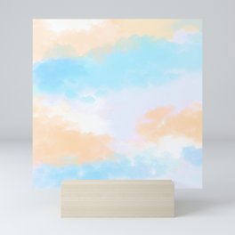 Cloudy Blue Pastel Sky Mini Art Print