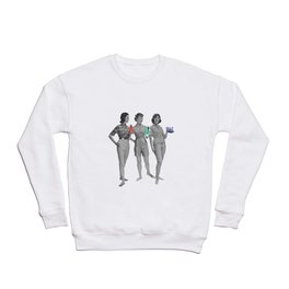 Girl Talk - 50s collage crystal art Crewneck Sweatshirt