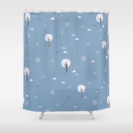 Winter Pattern Shower Curtain