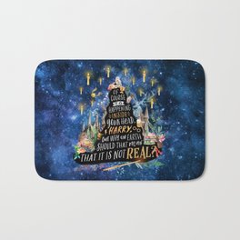 Of course Bath Mat | Darkblue, Albusdumbledore, Wizard, Space, Curated, Typography, Graphicdesign, Hogwarts, Digital, Stars 