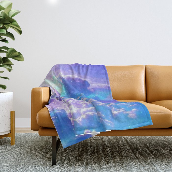 Clouds galaxy sky space wallpapers  Throw Blanket