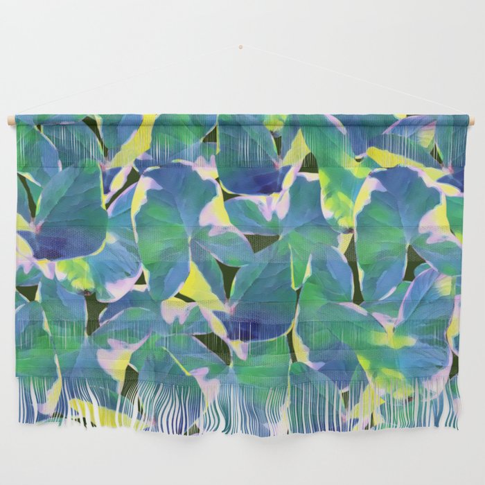 Caladium Bicolor leaves Pattern Art Print Wall Hanging