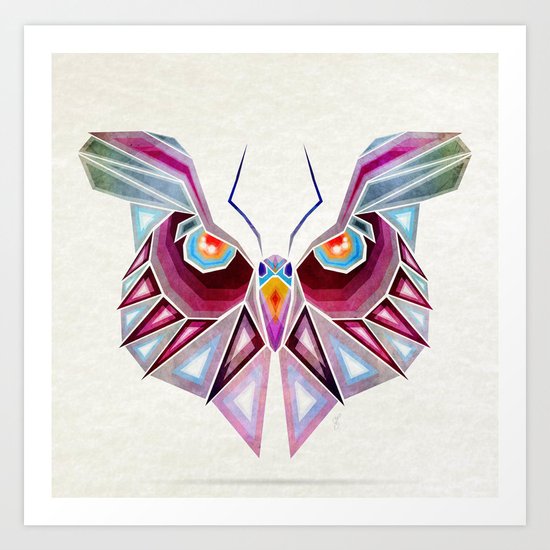 owl or butterfly? Art Print