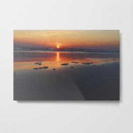 Sandy Sunset- #landscape #beach #photography Metal Print