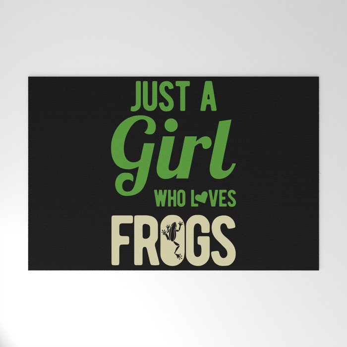 Funny Frogs Girl Lover Welcome Mat