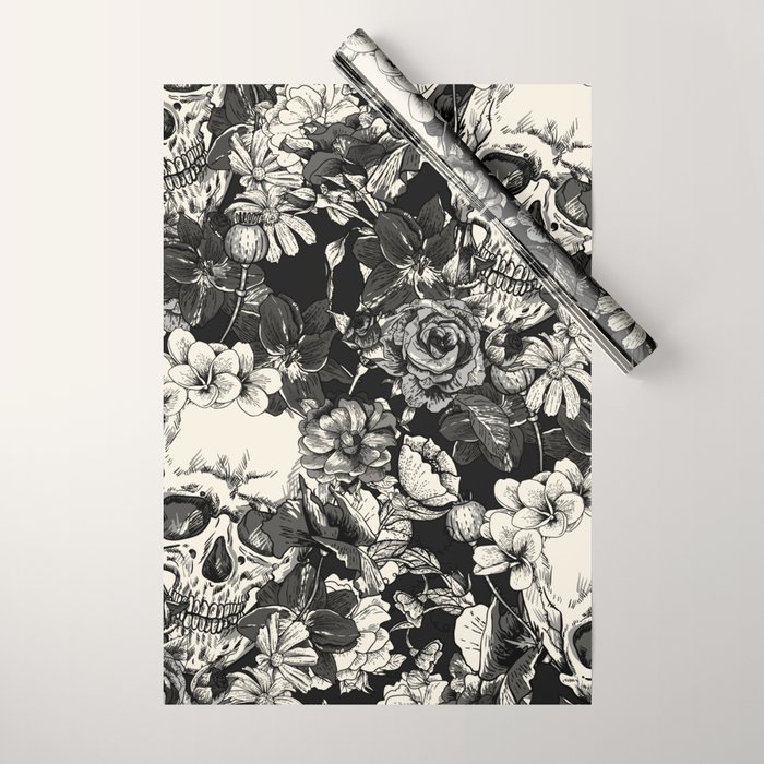 SKULLS HALLOWEEN SKULL Wrapping Paper by magic-dreams | Society6