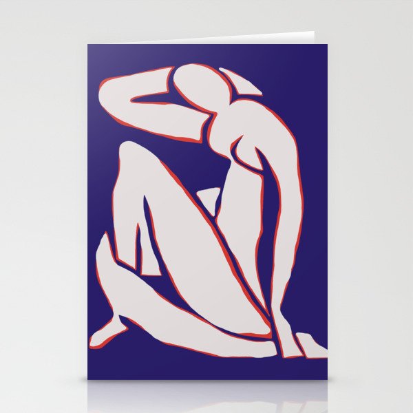 Reverse blue nude by henri matisse Stationery Cards