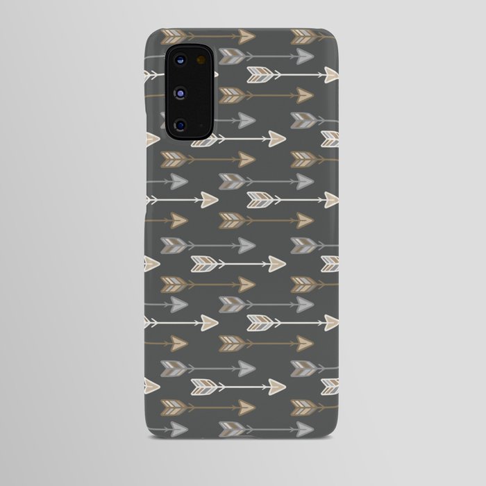 Neutral Tribal Arrows Pattern - Brown Gray Android Case