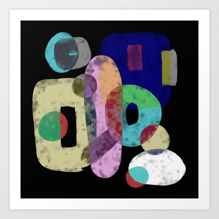 Abstract Pastel Art Eclectic Pastel Abstract Artwork Art Print