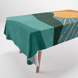 Landscape Sunrise, Colourful Print Tablecloth