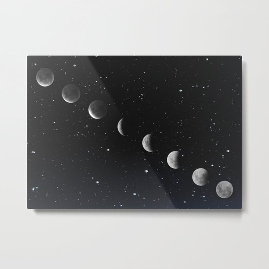 Phases of the Moon Metal Print
