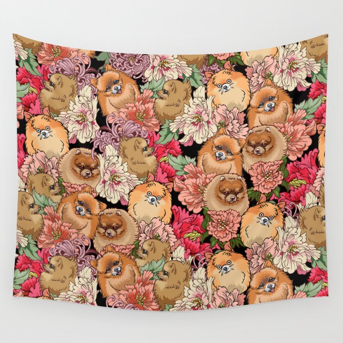 Because Pomeranians Wall Tapestry