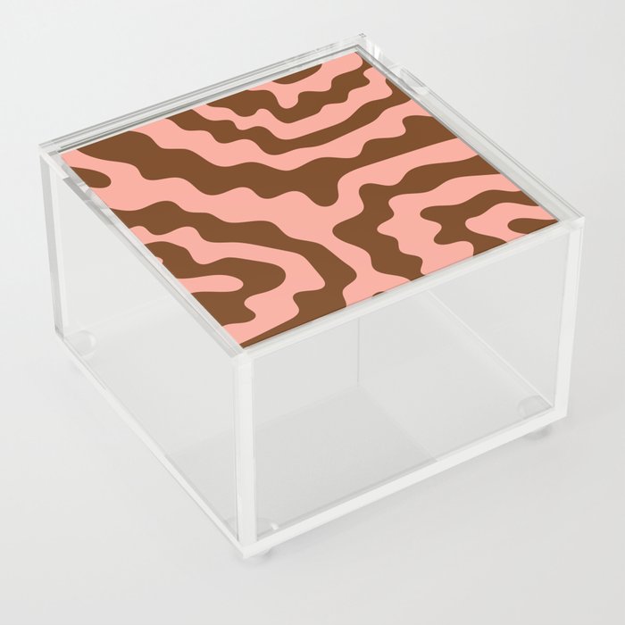 Abstract colorful print, acrylic fluid art imitation Acrylic Box