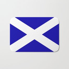 Scottish Flag Bath Mat | Pattern, Illustration, Blue, Artwork, Graphicdesign, White, Scot, Nobody, Scottish, Britain 