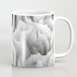 art abstract fractal wave blurred monochrome background in black, grey and white colors; seamless pattern; 3d effect Mug