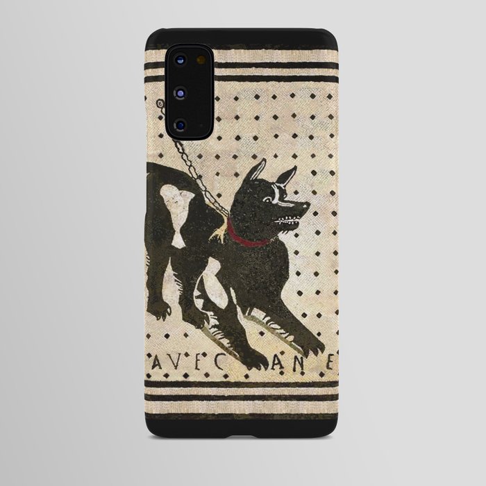 Pompeii Dog mosaic (Beware of Dog) Android Case