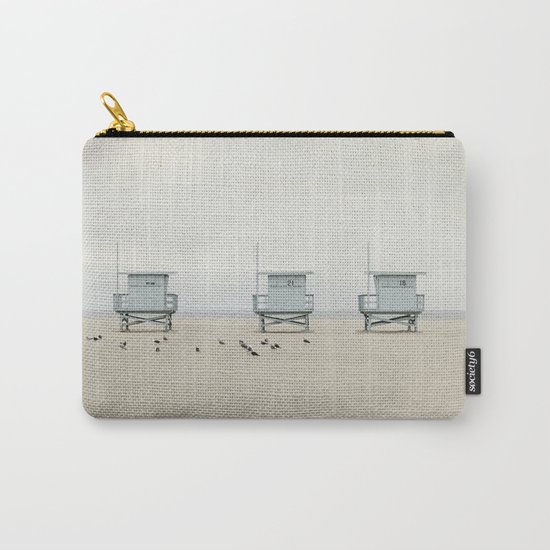 Lifeguard Towers with Birds Carry-All Pouch