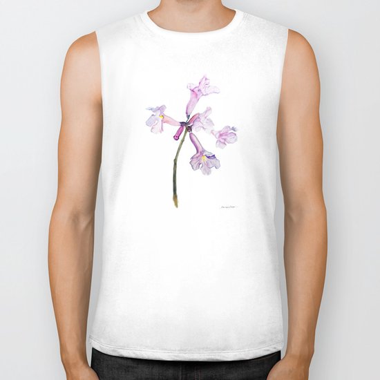 Flowers of the tree *Handroanthus sp* Biker Tank
