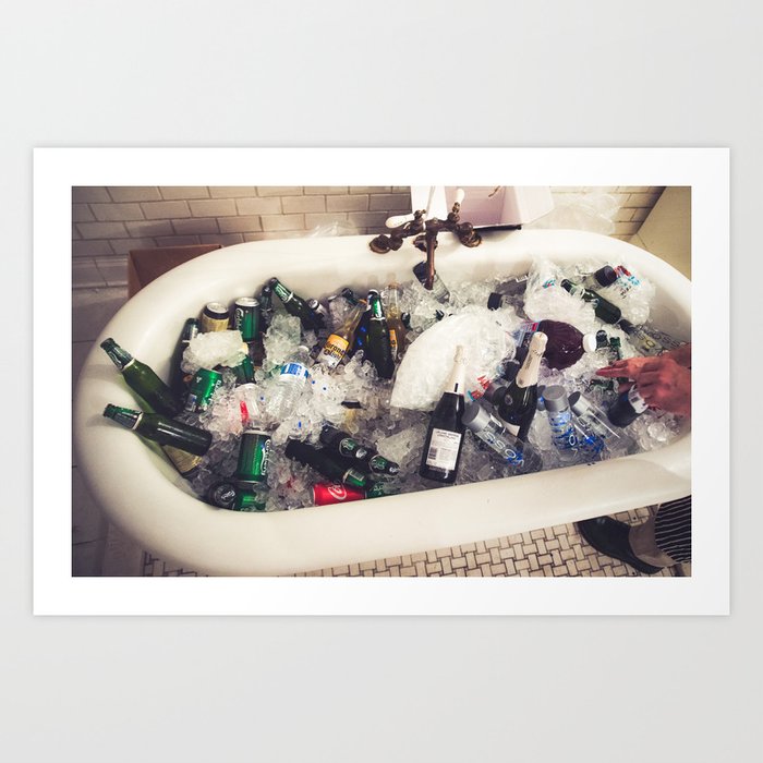 Party Bath Tub Art Print