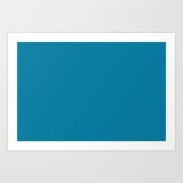 Dark Blue Solid Color Pairs Pantone Bluejay 17-4427 TCX Shades of Blue Hues Art Print